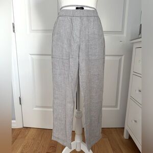 Theory Straight Pull-On Pant in Linen-Viscose